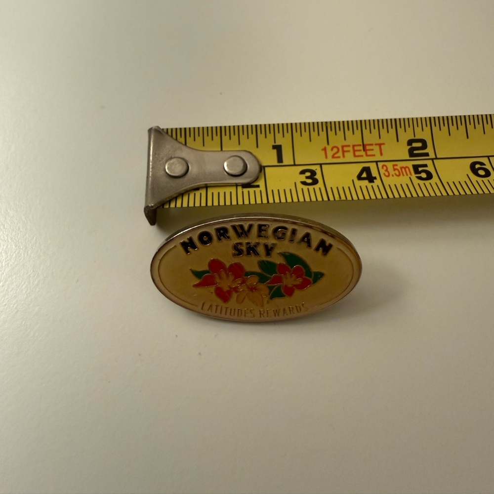 Norwegian Sky Gold Enamel Pin